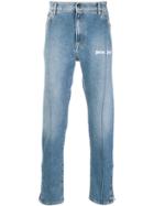 Palm Angels Logo Straight-leg Jeans - Blue