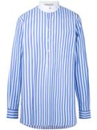Oversized Striped Shirt - Men - Cotton - One Size, Blue, Cotton, Andrea Pompilio