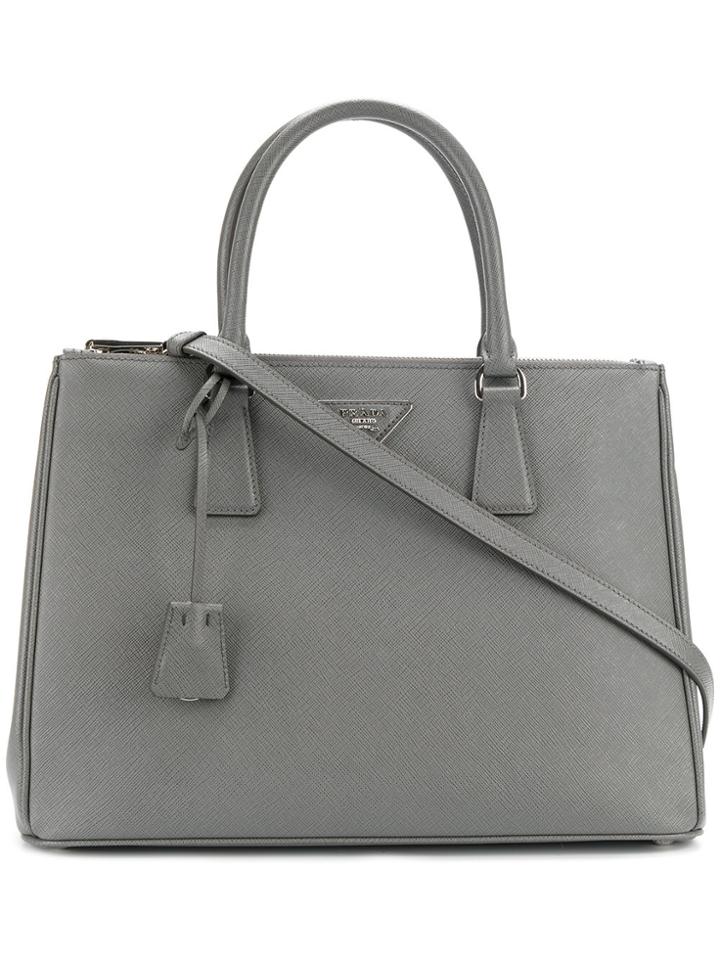 Prada Small Galleria L Tote Bag - Grey