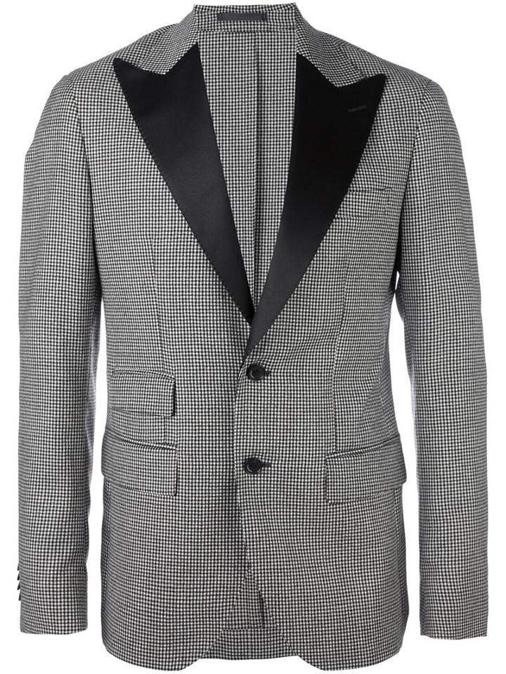 Hydrogen Shawl Collar Blazer, Men's, Size: 46, Black, Rayon/wool