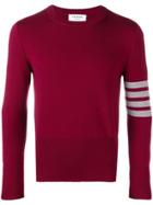 Thom Browne 4-bar Milano Stitch Merino Pullover - Red