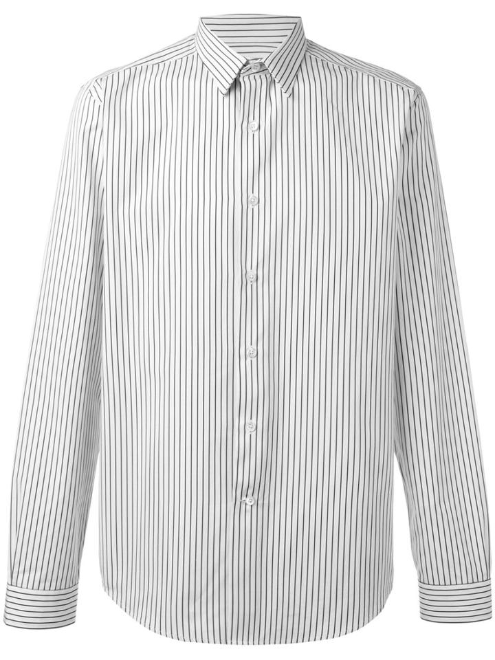 Ami Alexandre Mattiussi - Striped Shirt - Men - Cotton - 42, White, Cotton