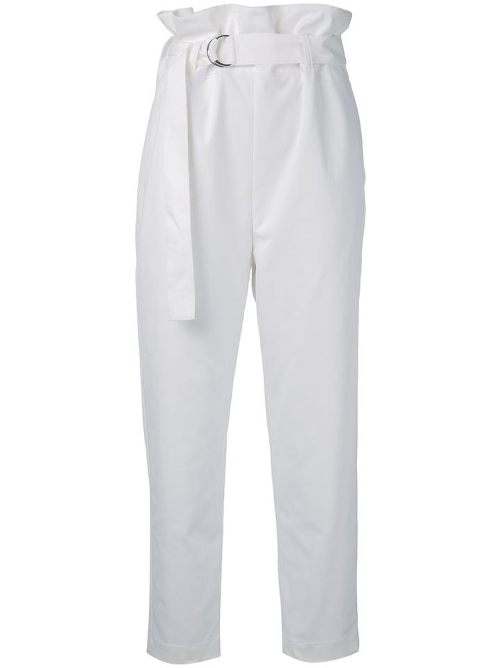 En Route Paper Bag Waist Trousers, Women's, Size: 1, White, Polyester