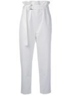En Route Paper Bag Waist Trousers, Women's, Size: 1, White, Polyester