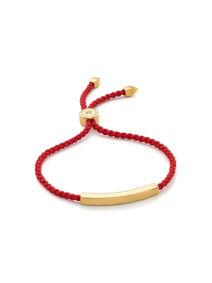 Monica Vinader Gp Linear Coral Bracelet - Red