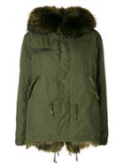 As65 - Hooded Army Parka - Women - Cotton/leather/rabbit Fur/viscose - M, Green, Cotton/leather/rabbit Fur/viscose