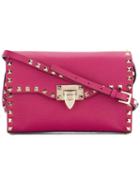 Valentino Rockstud Shoulder Bag, Women's, Pink/purple, Leather/metal