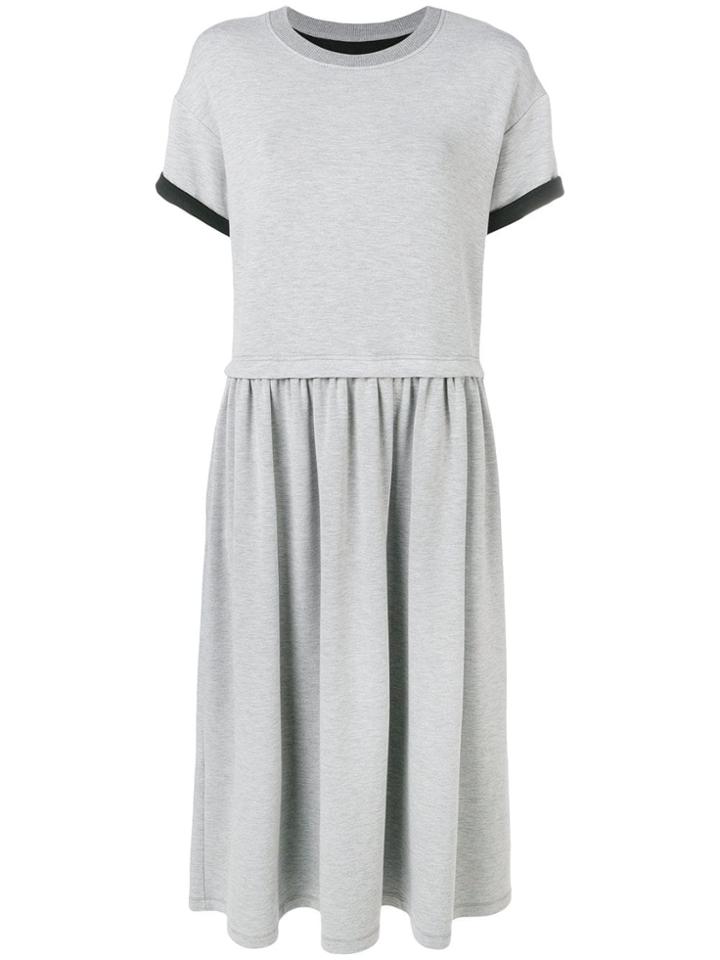 Mm6 Maison Margiela Short-sleeve Flared Dress - Grey