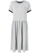 Mm6 Maison Margiela Short-sleeve Flared Dress - Grey