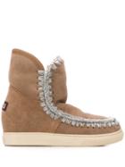 Mou Fly Stitch Boots - Brown