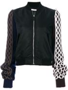 Jw Anderson Cable Knit Bomber Jacket - Black
