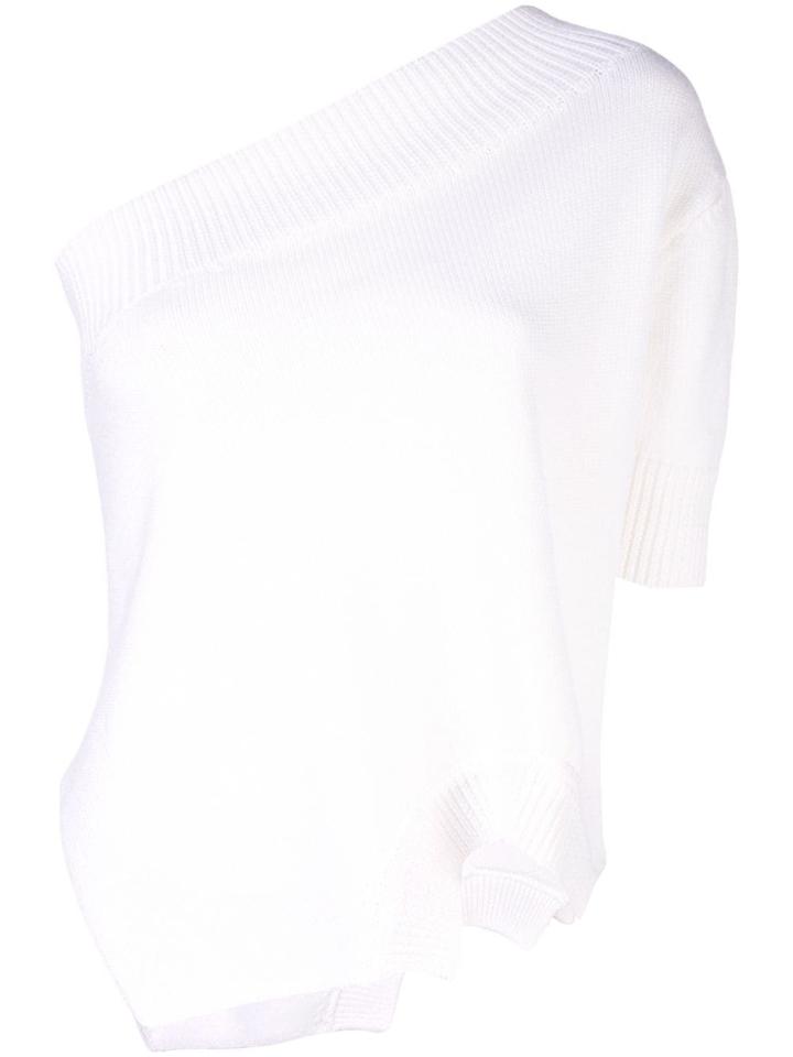 Monse Asymmetrical Knit Top - White
