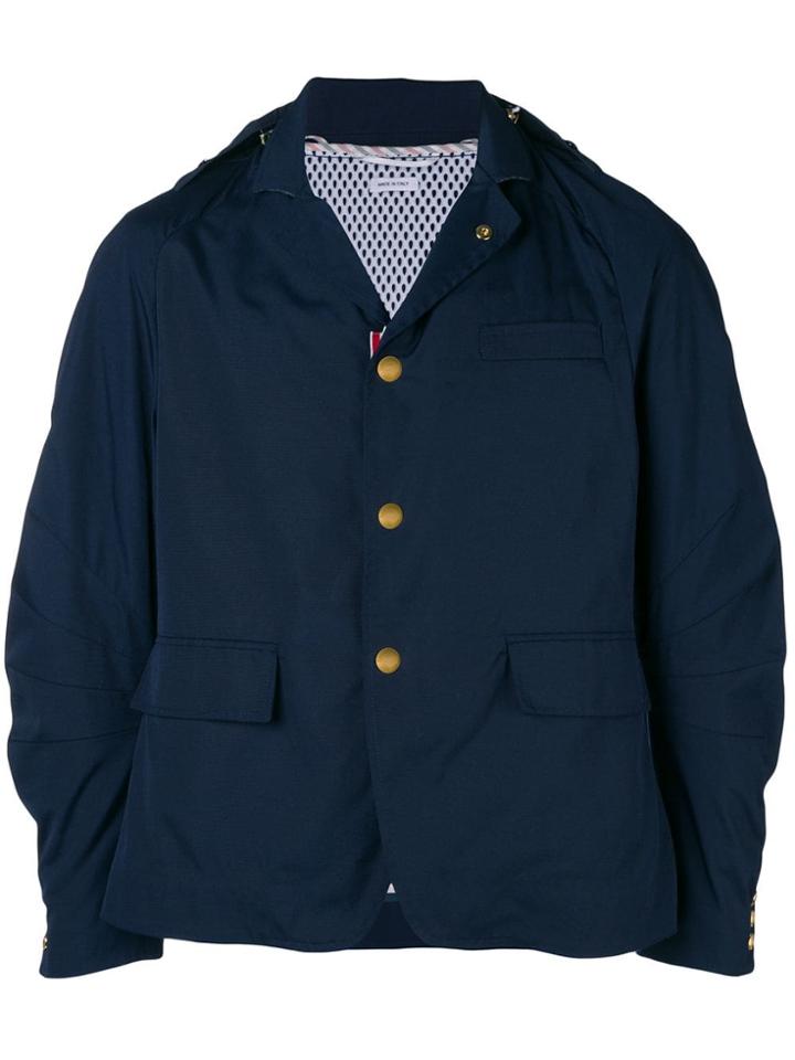 Thom Browne Articulated Hooded Sport Coat - Blue