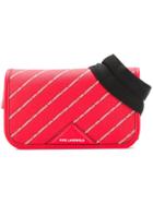 Karl Lagerfeld K/stripe Logo Belt Bag - Red
