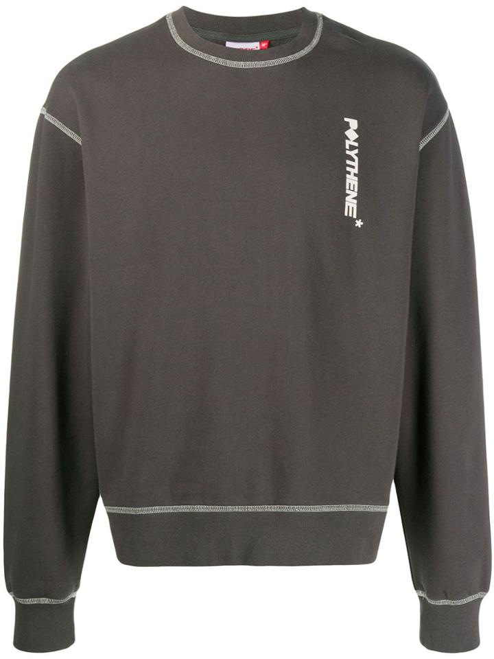 Polythene* Optics Logo Print Sweatshirt - Grey
