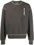 Polythene* Optics Logo Print Sweatshirt - Grey