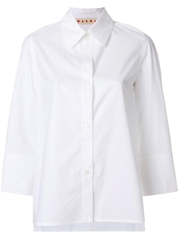 Marni Cropped Sleeve Shirt - White