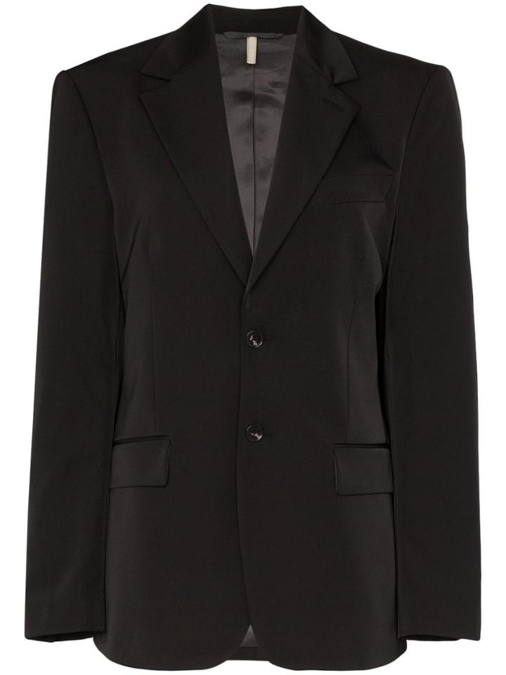 Sunflower Oversized Nylon Blazer - Black