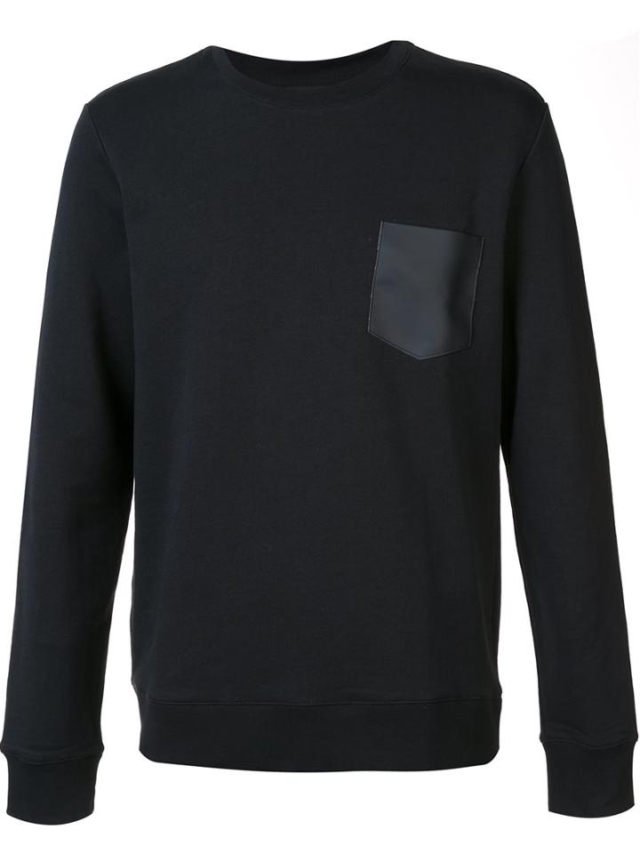 A.p.c. Chest Pocket Sweatshirt, Men's, Size: Medium, Black, Cotton