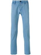 Edwin - Striped Tapered Trousers - Men - Cotton - 31, Blue, Cotton