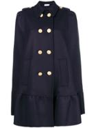 Red Valentino Loose Cape Coat - Blue