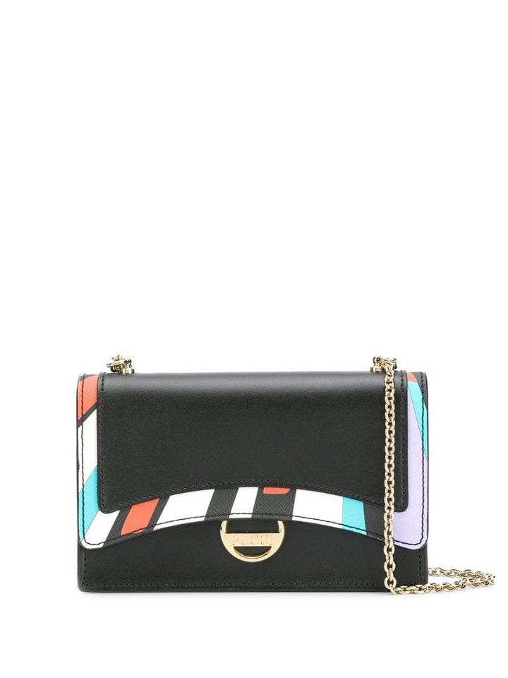 Emilio Pucci Black Colourblock Shoulder Bag
