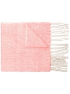 Closed Woven Tassel Scarf - Pink & Purple