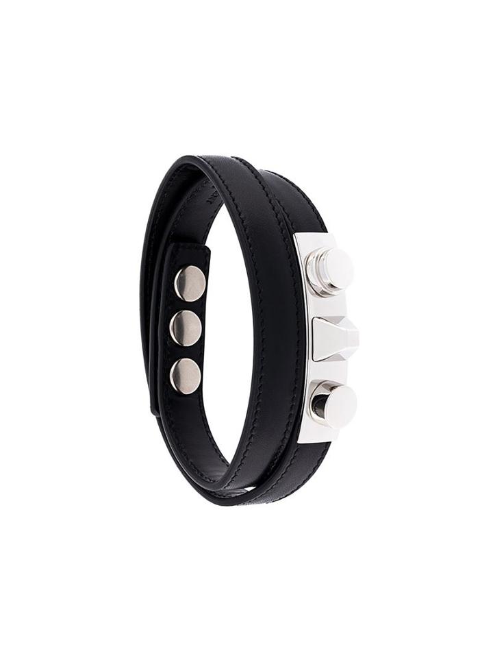 Saint Laurent 'le Trois Clous' Bracelet, Men's, Size: Small, Black