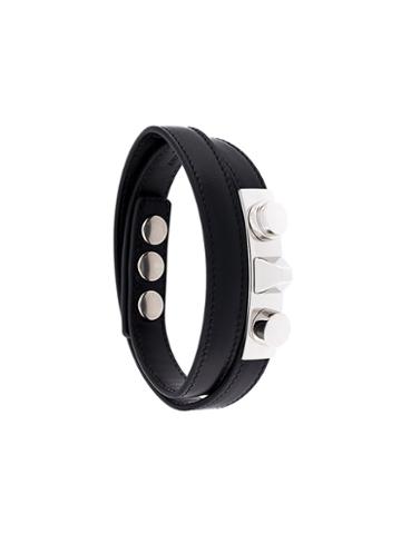 Saint Laurent 'le Trois Clous' Bracelet, Men's, Size: Small, Black