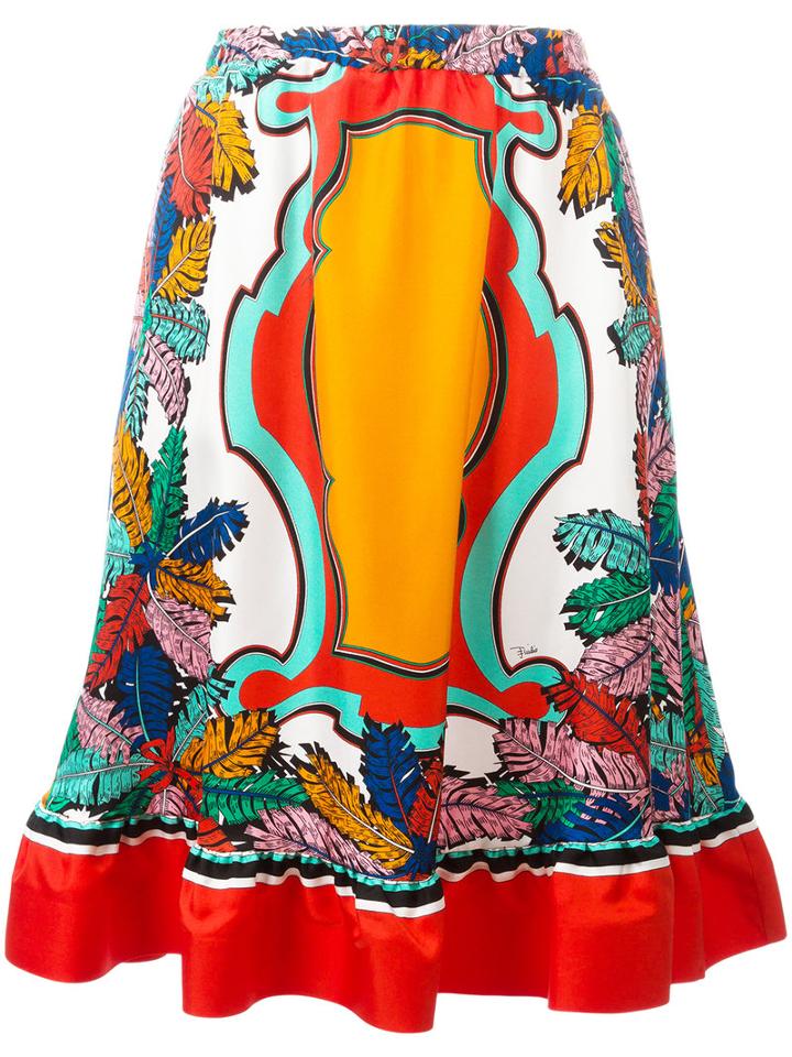 Emilio Pucci Gathered A-line Skirt, Women's, Size: 40, Silk