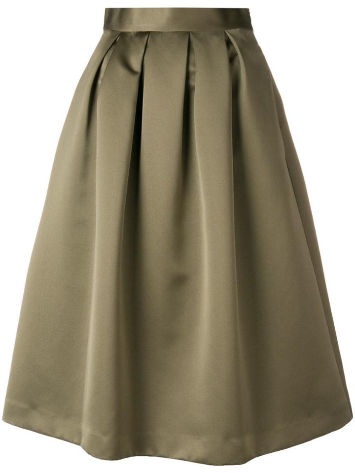 P.a.r.o.s.h. Pleated Midi Skirt - Green