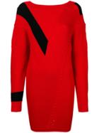 Rag & Bone Contrast Panelled Sweater Dress - Red