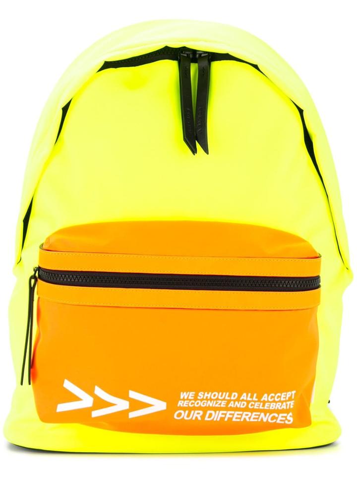 Ports V Colour-block Backpack - Yellow