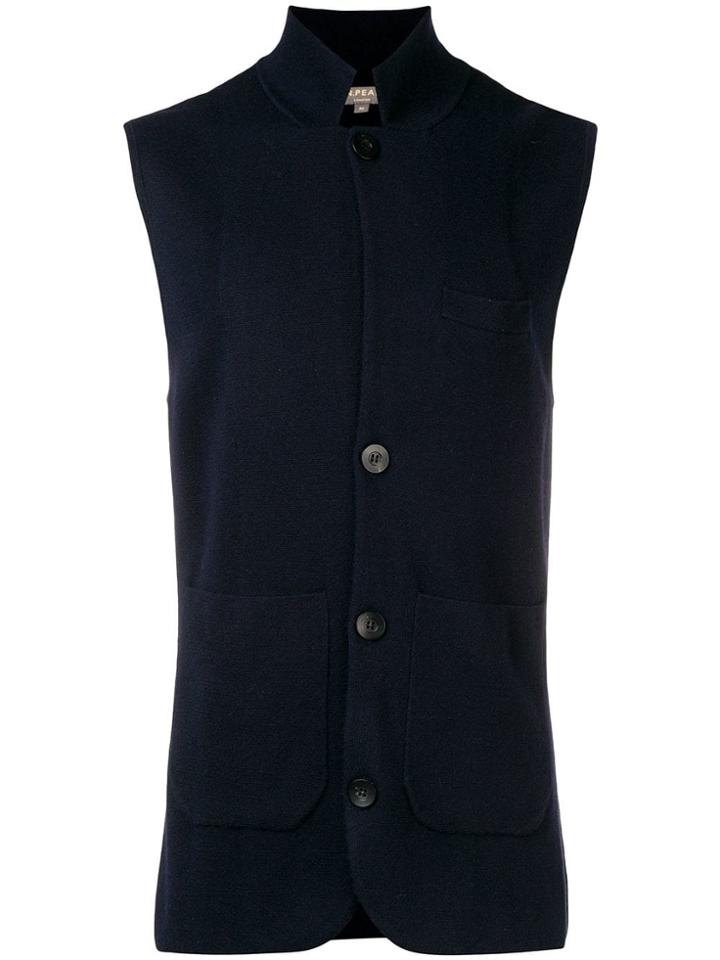 N.peal Milano Waistcoat - Blue