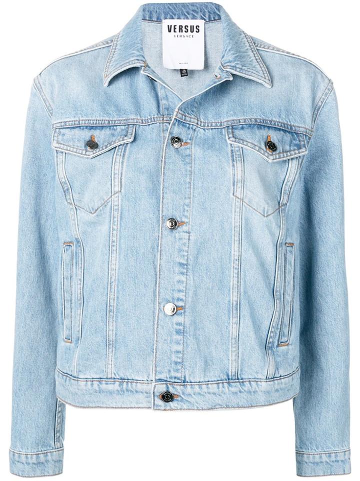 Versus Cropped Denim Jacket - Blue