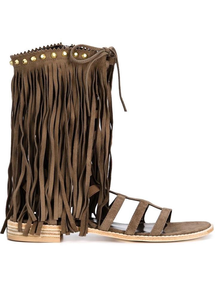 Stuart Weitzman 'benefit' Fringe Sandals