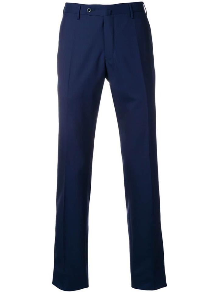 Incotex Classic Navy Trousers - Blue