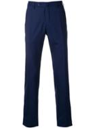 Incotex Classic Navy Trousers - Blue