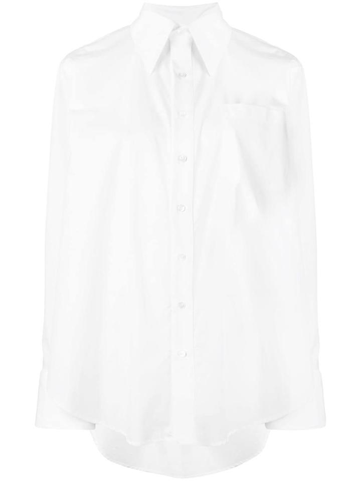 Matthew Adams Dolan Oversized Fit Poplin Shirt - White
