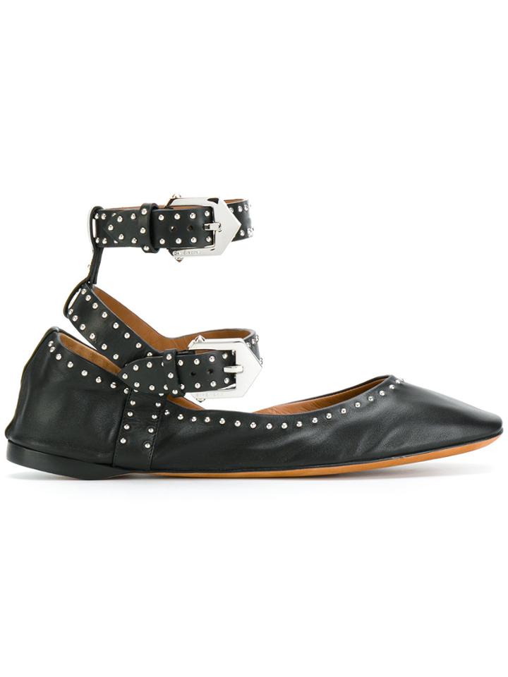 Givenchy Elegant Stud Ballerinas - Black