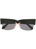 Karen Walker Furrow Cat-eye Sunglasses - Black