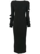 Ports 1961 Hole Sleeve Knitted Dress - Grey