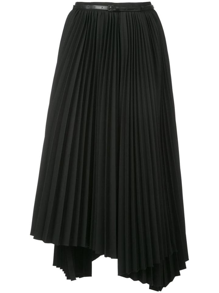 Juun.j Pleated Wrap Skirt - Black
