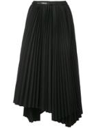 Juun.j Pleated Wrap Skirt - Black