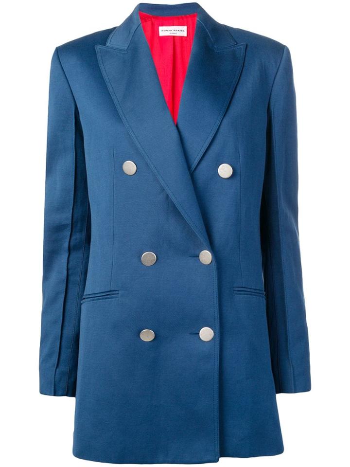 Sonia Rykiel Double Breasted Blazer - Blue