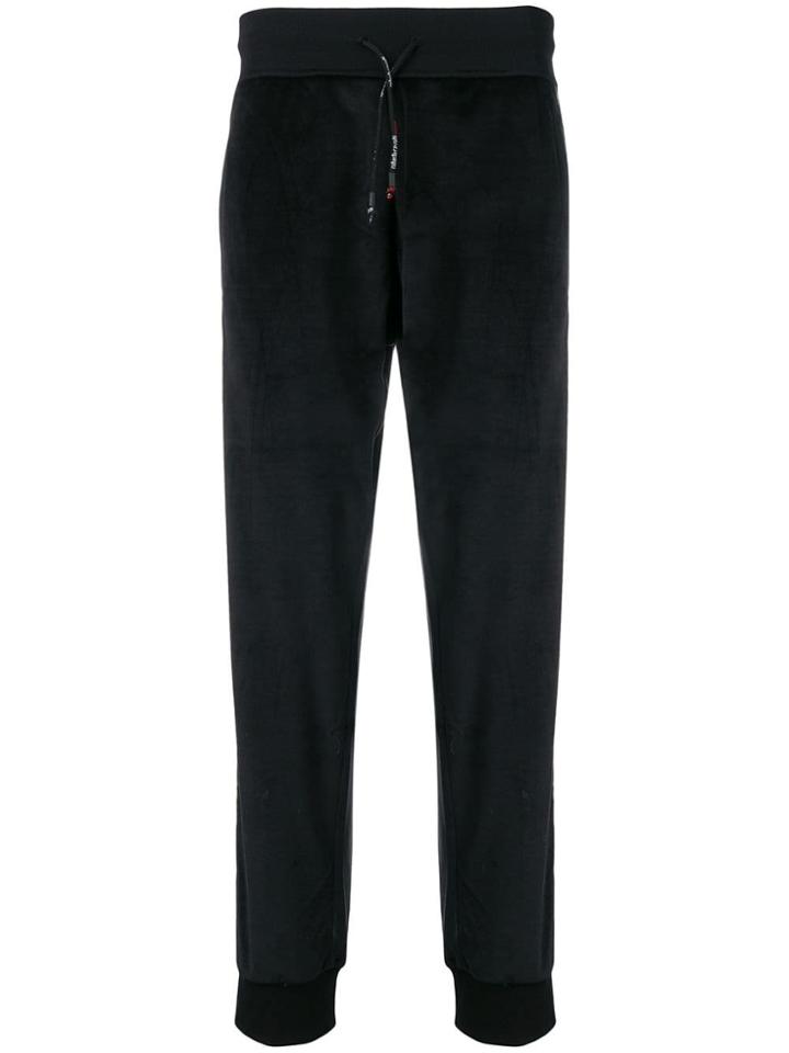 Roberto Cavalli Logo Stripe Track Trousers - Black