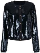 Emporio Armani Sequin Embroidered Jacket - Blue