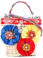 Dolce & Gabbana Dolce Wicker Basket Tote, Women's, Nude/neutrals, Straw/leather