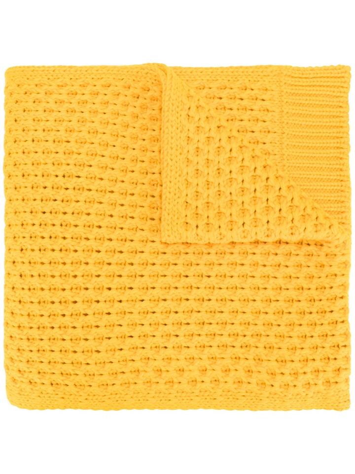 Calvin Klein Chunky Knit Scarf - Yellow & Orange