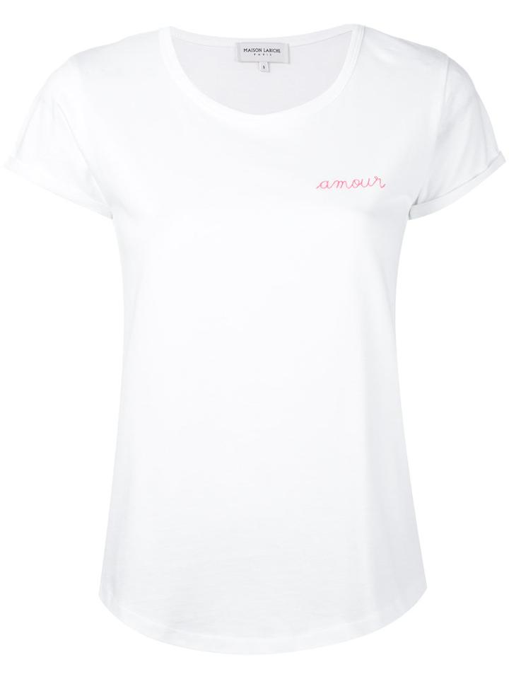 Maison Labiche - Embroidered T-shirt - Women - Cotton - S, Women's, White, Cotton